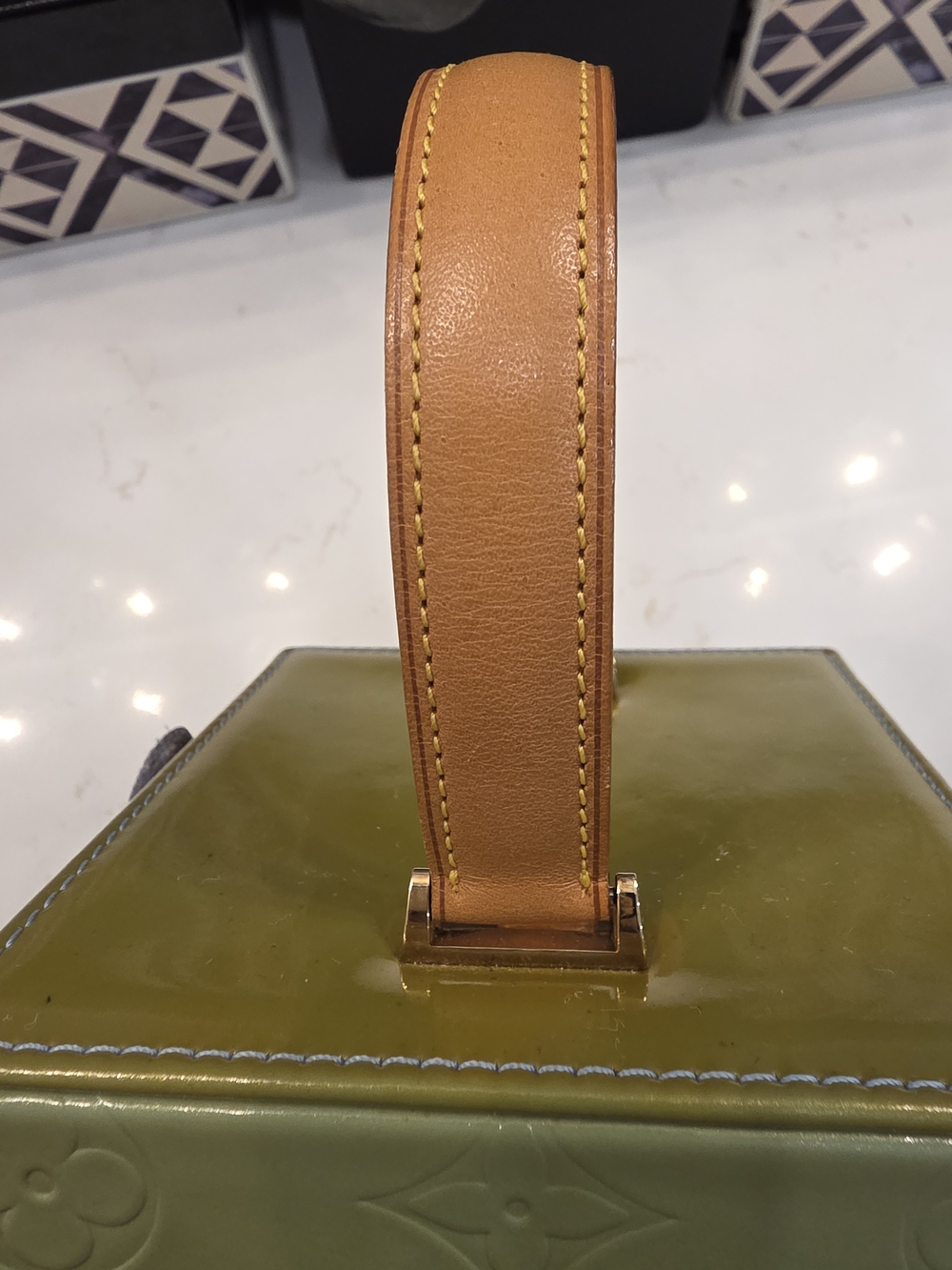 Louis Vuitton Green Monogram Vernis Leather Bleecker Box - Picture 7 of 17